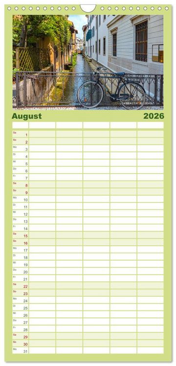 Produktbild: Familienplaner 2026 - Udine - die Stadt der Engel mit 5 Spalten (Wandkalender, 21 x 45 cm) CALVENDO
