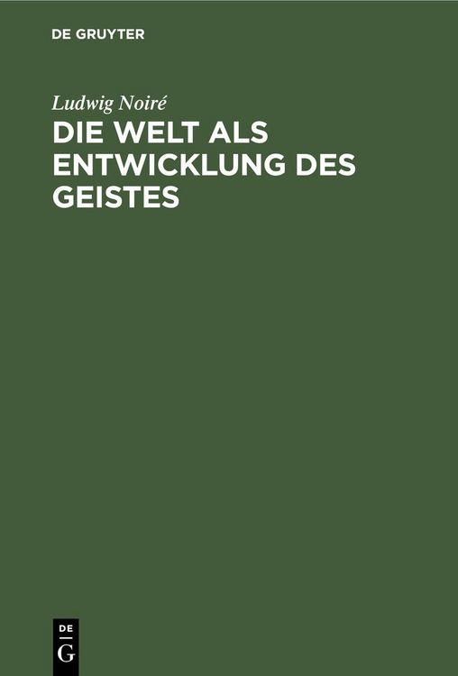 Produktbild: Die Welt als Entwicklung des Geistes