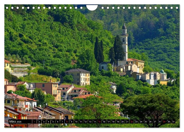 Produktbild: Ligurien - Berge und Meer (Wandkalender 2026 DIN A4 quer), CALVENDO Monatskalender