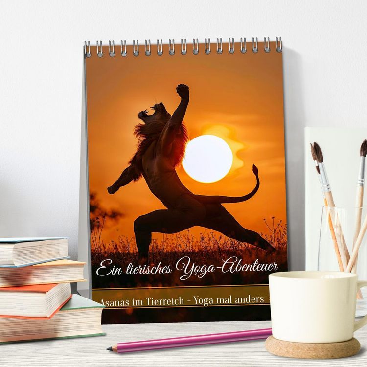 Produktbild: Ein tierisches Yoga-Abenteuer (Tischkalender 2026 DIN A5 hoch), CALVENDO Monatskalender