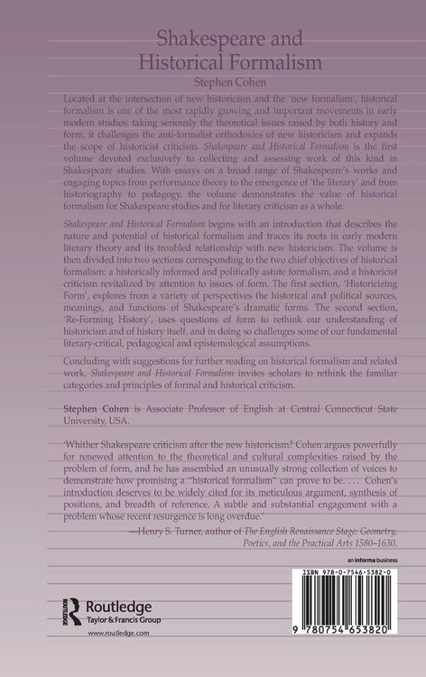 Produktbild: Shakespeare and Historical Formalism