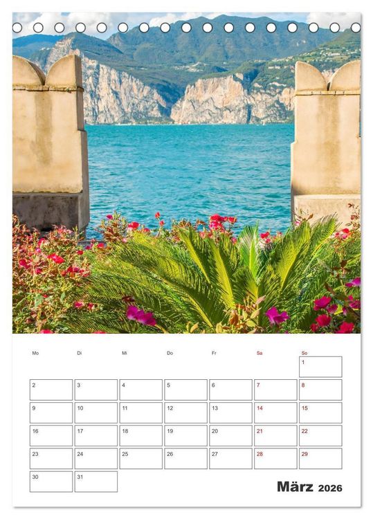 Produktbild: Malcesine am Gardasee - Impressionen (Tischkalender 2026 DIN A5 hoch), CALVENDO Monatskalender