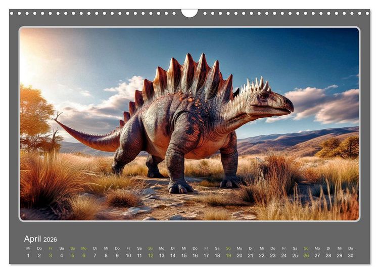 Produktbild: Riesenechsen der Urzeit (Wandkalender 2026 DIN A3 quer), CALVENDO Monatskalender