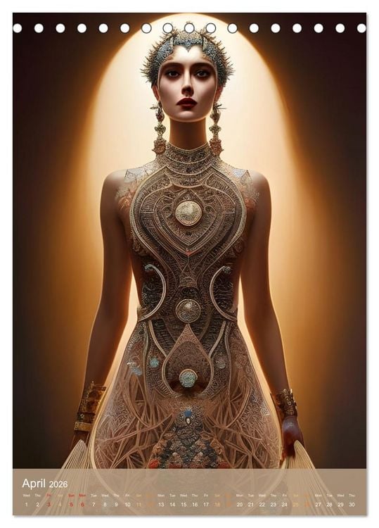Produktbild: Future Fashion Unveiled (Desk Calendar 2026 DIN A5 portrait), CALVENDO 12 Month DeskCalendar