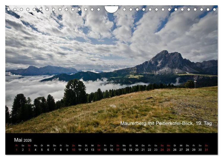 Produktbild: TransAlp - zu Fu&szlig; &uuml;ber die Alpen von M&uuml;nchen nach Venedig (Wandkalender 2026 DIN A4 quer), CALVENDO Monatskalender