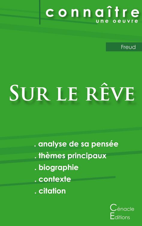 Produktbild: Fiche de lecture Sur le r&ecirc;ve de Freud (analyse litt&eacute;raire de r&eacute;f&eacute;rence et r&eacute;sum&eacute; complet)