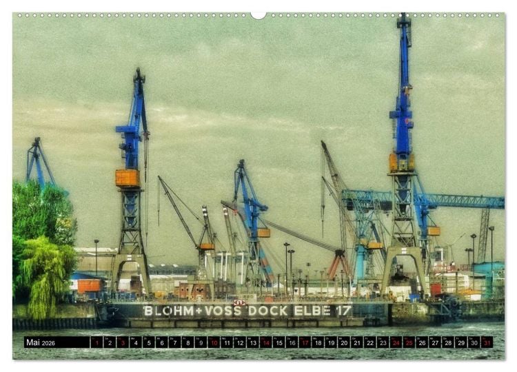 Produktbild: Faszination Hafen - Hamburg (hochwertiger Premium Wandkalender 2026 DIN A2 quer), Kunstdruck in Hochglanz