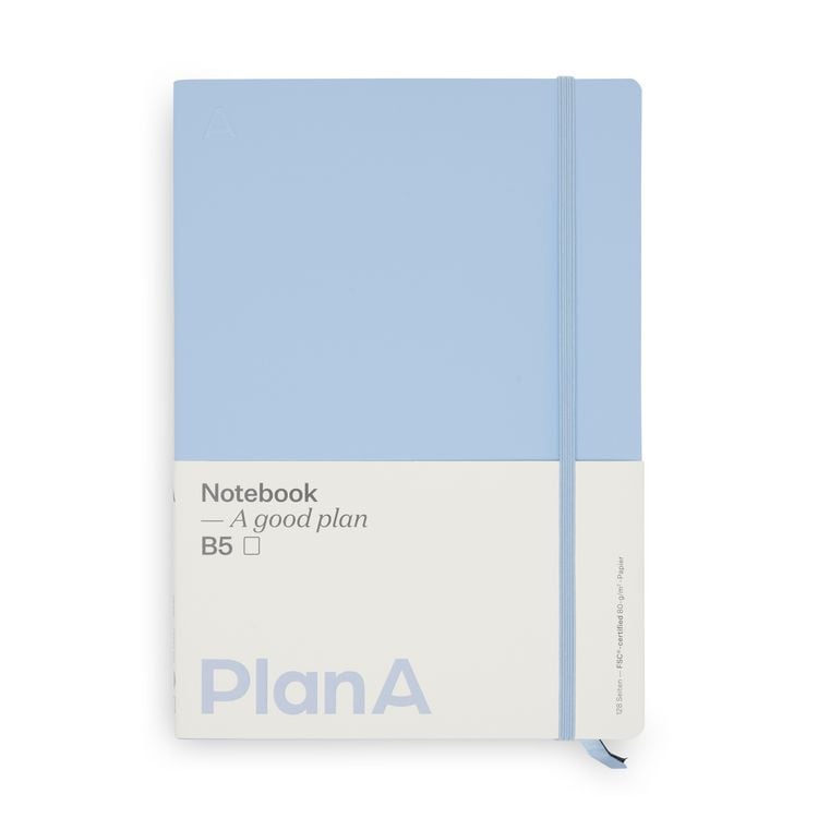 Produktbild: Notizbuch B5 Softcover French Blue Blanko, 128 Seiten