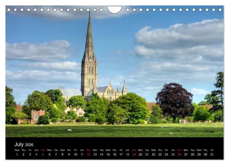 Produktbild: Anglican Cathedrals (Wall Calendar 2026 DIN A4 landscape), CALVENDO 12 Month Wall Calendar