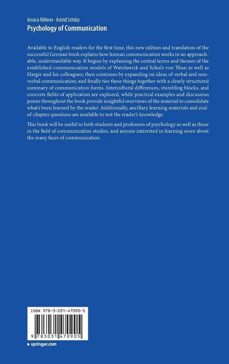 Produktbild: Psychology of Communication