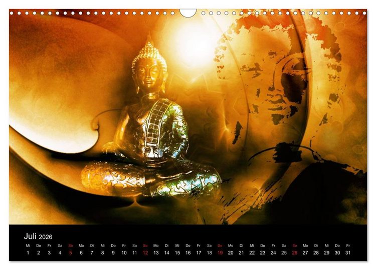 Produktbild: Buddha und Yin Yang (Wandkalender 2026 DIN A3 quer), CALVENDO Monatskalender