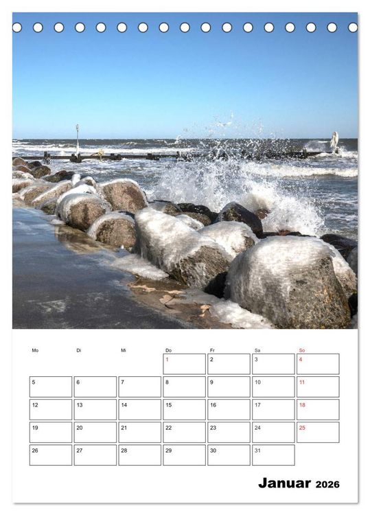 Produktbild: Ostsee. Urlaubsfeeling pur (Tischkalender 2026 DIN A5 hoch), CALVENDO Monatskalender