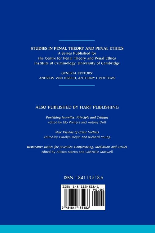 Produktbild: Restorative Justice and Criminal Justice