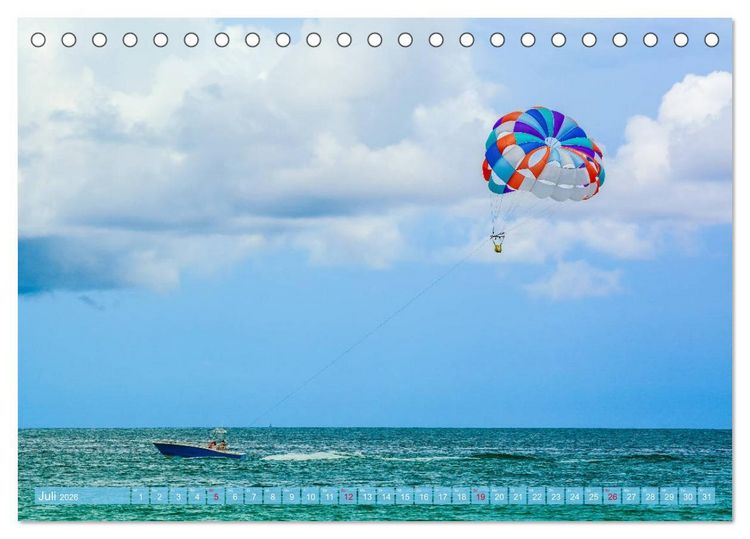 Produktbild: Florida - Sonnige Str&auml;nde und magische S&uuml;mpfe (Tischkalender 2026 DIN A5 quer), CALVENDO Monatskalender