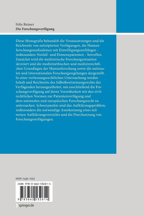 Produktbild: Die Forschungsverf&uuml;gung