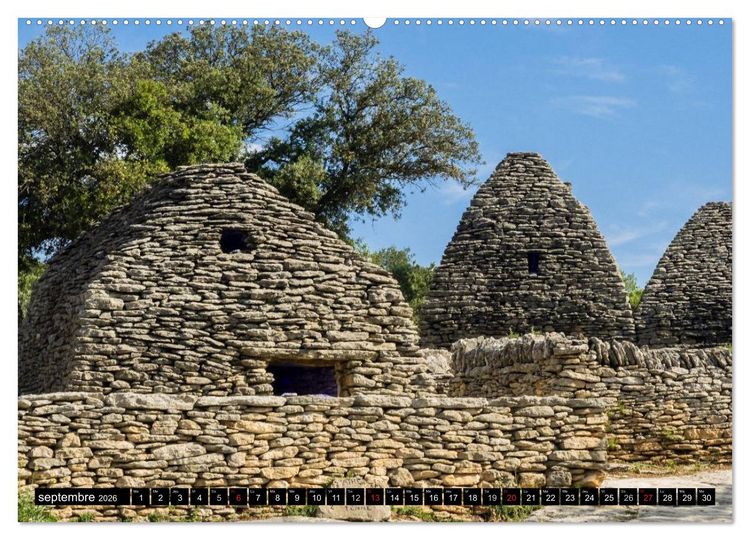 Produktbild: Un &eacute;t&eacute; en Provence dans le Luberon (Calendrier mural 2026 DIN A2 vertical) calendrier de bureau