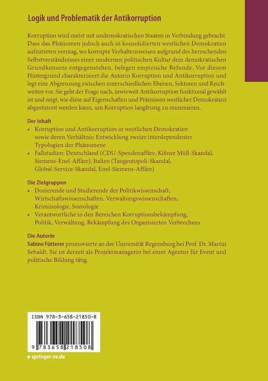 Produktbild: Logik und Problematik der Antikorruption