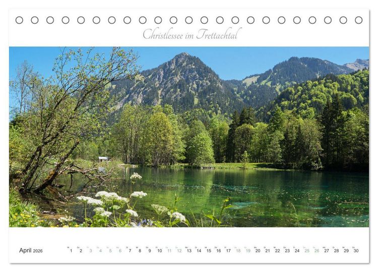 Produktbild: Wanderlust Oberstdorf (Tischkalender 2026 DIN A5 quer), CALVENDO Monatskalender