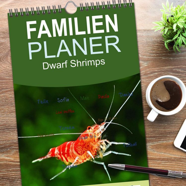 Produktbild: Familienplaner 2026 - Dwarf Shrimps mit 5 Spalten (Wandkalender, 21 x 45 cm) CALVENDO
