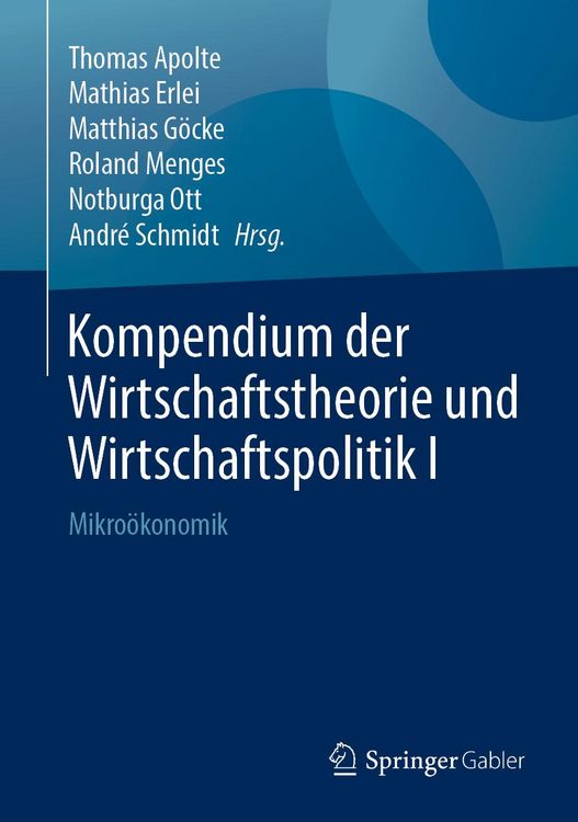 Produktbild: Kompendium der Wirtschaftstheorie und Wirtschaftspolitik I