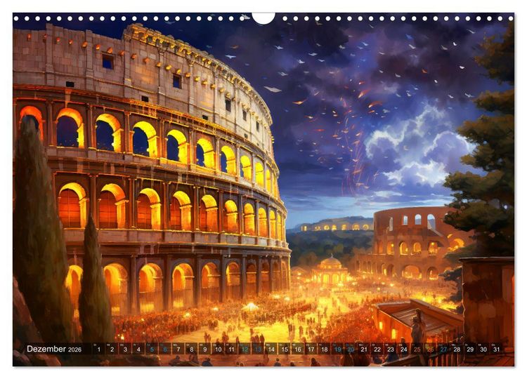 Produktbild: R&ouml;misches Leben - Antikes Stadtleben im R&ouml;mischen Imperium (Wandkalender 2026 DIN A3 quer), CALVENDO Monatskalender