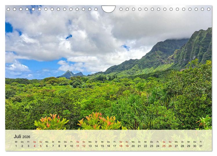 Produktbild: Hawaii - Eindr&uuml;cke von Big Island, Kauai & Oahu (Wandkalender 2026 DIN A4 quer), CALVENDO Monatskalender