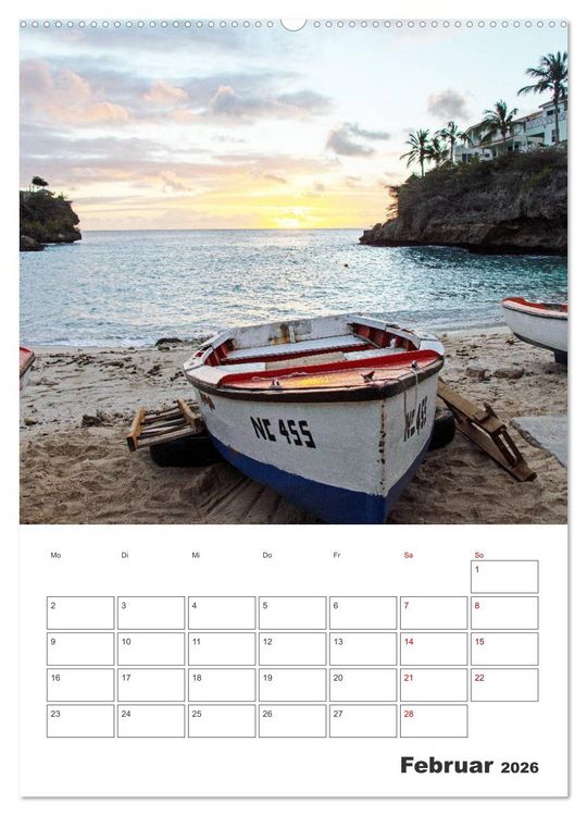 Produktbild: Curacao - Terminplaner (hochwertiger Premium Wandkalender 2026 DIN A2 hoch), Kunstdruck in Hochglanz