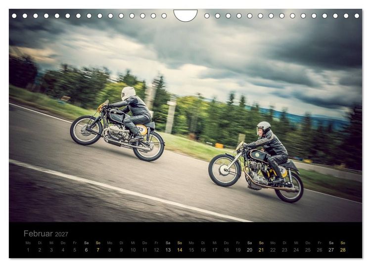 Produktbild: Klassische Motorr&auml;der auf der Piste (Wandkalender 2027 DIN A4 quer), CALVENDO Monatskalender