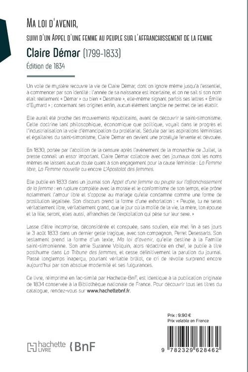 Produktbild: Ma loi d'avenir suivi de Appel d'une femme au peuple sur l'affranchissement de la femme