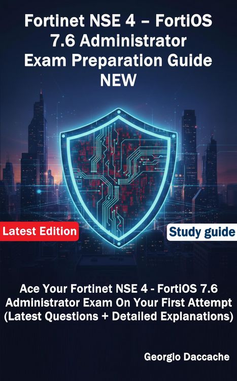 Produktbild: Fortinet NSE 4 - FortiOS 7.6 Administrator Exam Preparation Guide