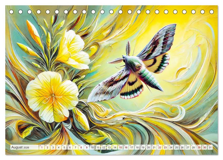Produktbild: Schmetterlinge und ihre Blumenfreunde in lebhaften Farben (Tischkalender 2026 DIN A5 quer), CALVENDO Monatskalender
