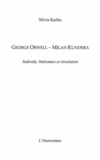 Produktbild: George orwell - milan kundera