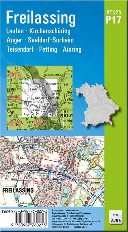 Produktbild: ATK25-P17 Freilassing (Amtliche Topographische Karte 1:25000)