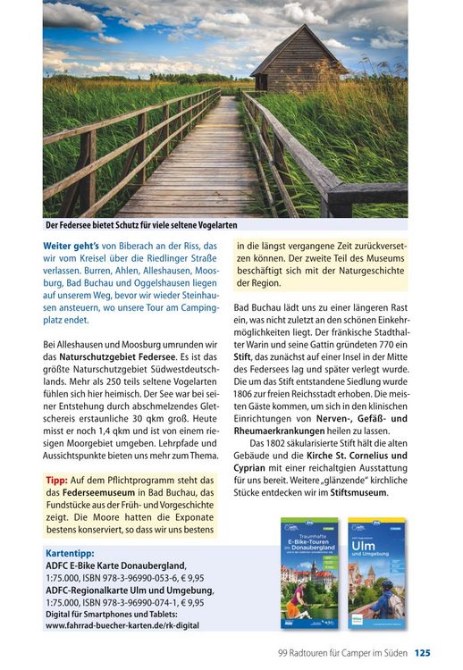 Produktbild: BVA Die 99 sch&ouml;nsten Radtouren f&uuml;r Camper in S&uuml;ddeutschland, &Ouml;sterreich, S&uuml;dtirol und der Schweiz