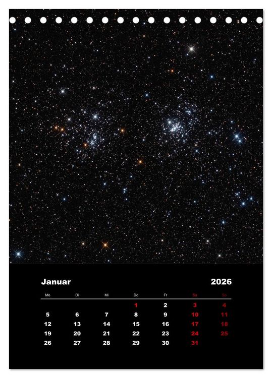 Produktbild: Das Universum (Tischkalender 2026 DIN A5 hoch), CALVENDO Monatskalender