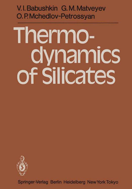 Produktbild: Thermodynamics of Silicates