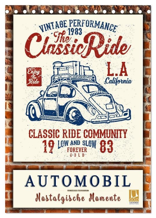 Produktbild: Automobil - nostalgische Momente (Tischkalender 2026 DIN A5 hoch), CALVENDO Monatskalender