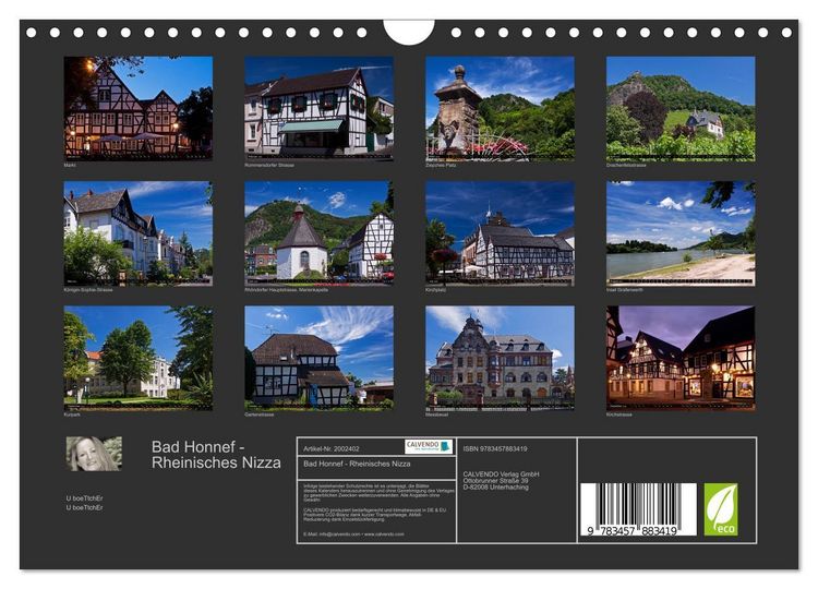 Produktbild: Bad Honnef - Rheinisches Nizza (Wandkalender 2026 DIN A4 quer), CALVENDO Monatskalender