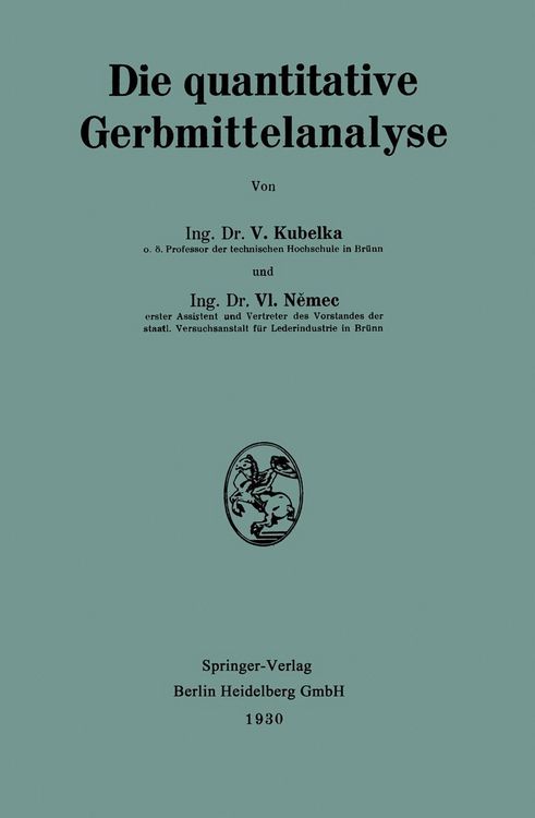 Produktbild: Die quantitative Gerbmittelanalyse