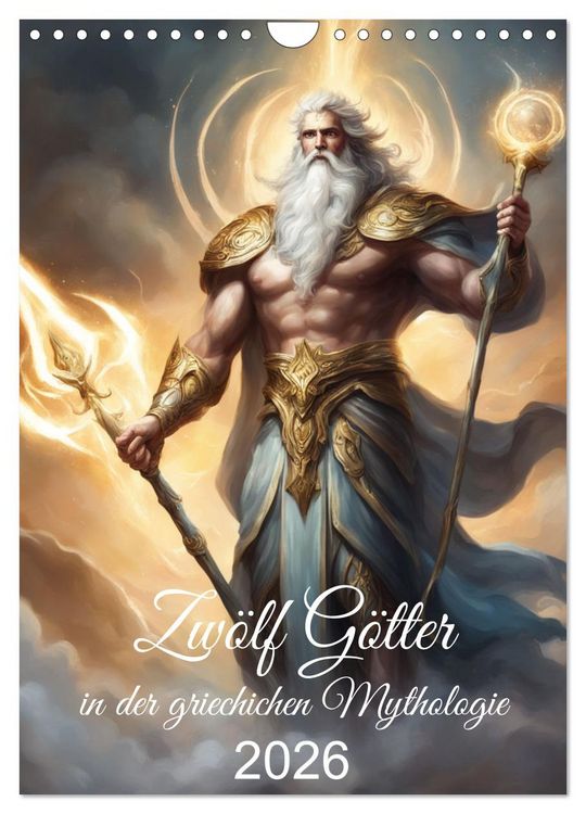 Produktbild: Zw&ouml;lf G&ouml;tter der griechischen Mythologie (Wandkalender 2026 DIN A4 hoch), CALVENDO Monatskalender