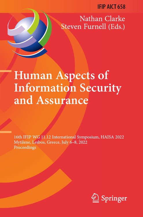 Produktbild: Human Aspects of Information Security and Assurance