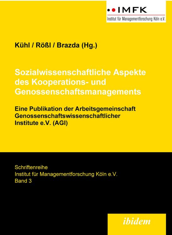Produktbild: Sozialwissenschaftliche Aspekte des Kooperations- und Genossenschaftsmanagements