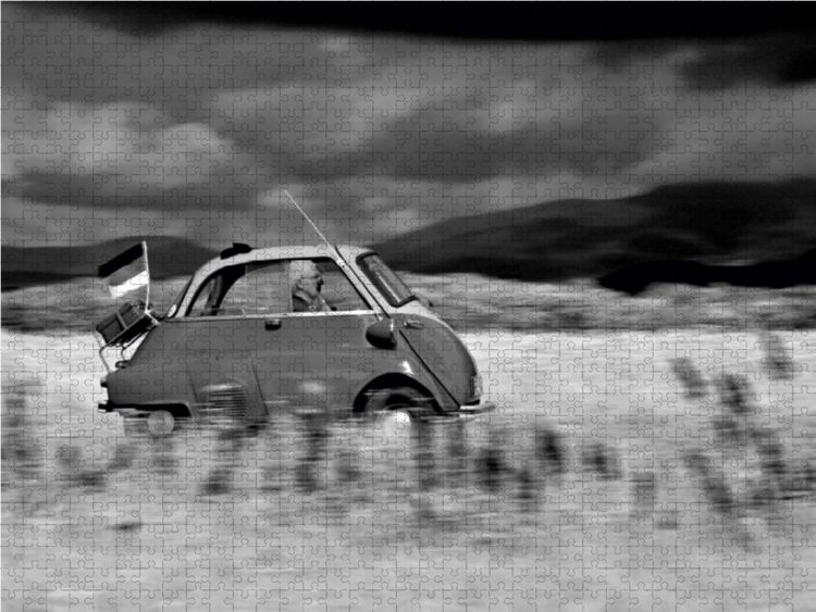 Produktbild: CALVENDO Puzzle BMW Isetta 300 in schwarzwei&szlig; 1000 Teile Lege-Gr&ouml;&szlig;e 64 x 48 cm Foto-Puzzle Bild von Ingo Laue