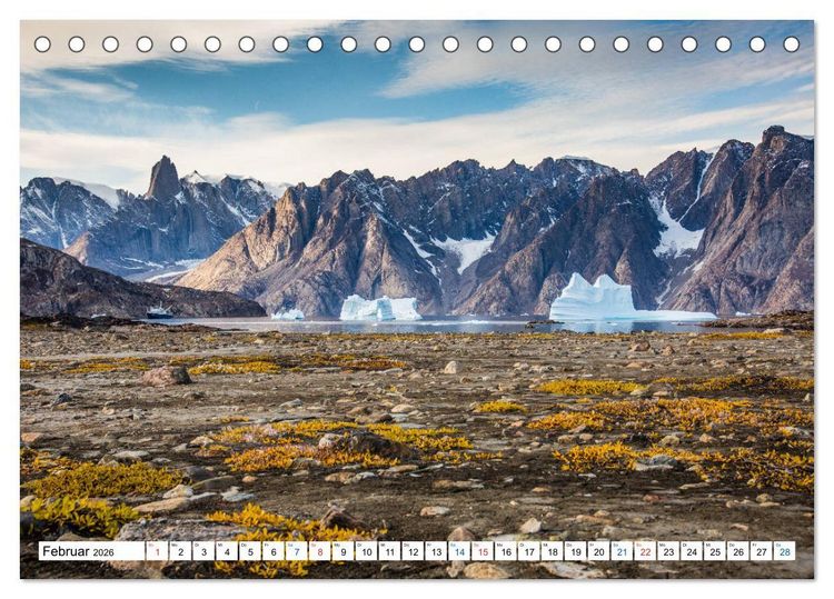 Produktbild: Scoresbysund - Sommer im gr&ouml;&szlig;ten und l&auml;ngsten Fjordsystem der Welt (Tischkalender 2026 DIN A5 quer), CALVENDO Monatskalender