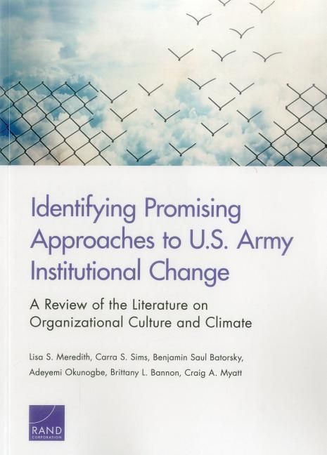 Produktbild: Identifying Promising Approaches to U.S. Army Institutional Change