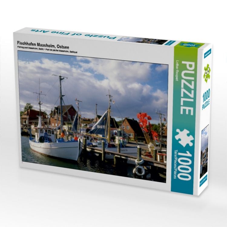 Produktbild: CALVENDO Puzzle Fischhafen Maasholm, Ostsee | 1000 Teile Lege-Gr&ouml;&szlig;e 64 &times; 48 cm Foto-Puzzle f&uuml;r gl&uuml;ckliche Stunden