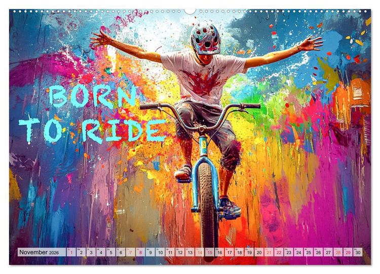 Produktbild: BMX - Coole Slogans (Wandkalender 2026 DIN A2 quer), CALVENDO Monatskalender