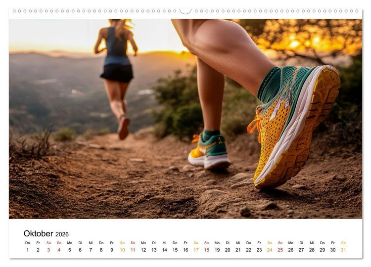 Produktbild: Trailrunning Power (Wandkalender 2026 DIN A2 quer), CALVENDO Monatskalender
