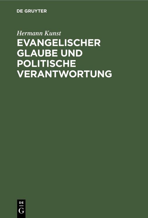 Produktbild: Evangelischer Glaube und politische Verantwortung