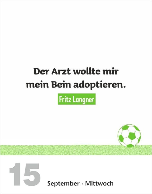 Produktbild: Lattenknaller Tagesabrei&szlig;kalender 2027 - Die witzigsten Fu&szlig;ballerspr&uuml;che